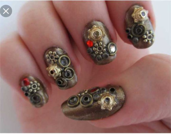 steampunk nails