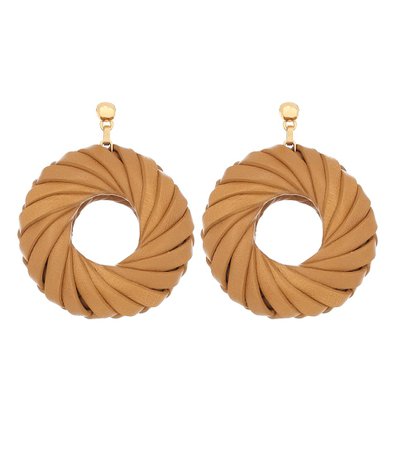 BOTTEGA VENETA 18kt gold-plated leather earrings