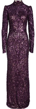 Mac Duggal High Neck Sequin Gown with Train | Nordstrom