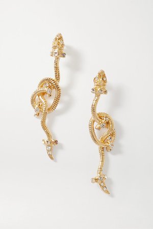 Rosantica | Giza gold-tone and crystal earrings | NET-A-PORTER.COM