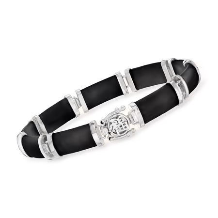 Ross Simons black and silver bracelet