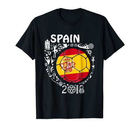 Amazon.com: Spain Soccer Jersey T Shirt 2018 Team men women kids: Clothing