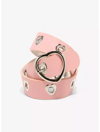 Pink Heart Grommet Belt | Hot Topic
