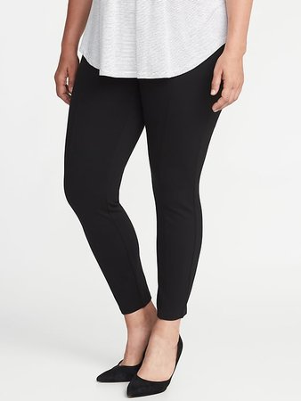 High-Waisted Plus-Size Ponte-Knit Stevie Pants | Old Navy