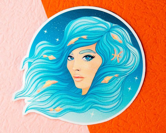 Pisces sticker Zodiac sticker Vinyl Sticker Astrology | Etsy