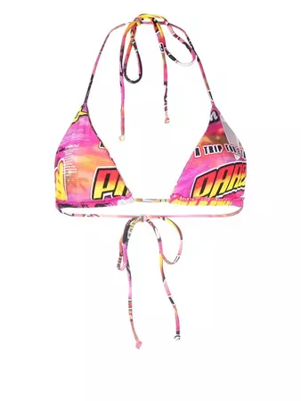 Miaou Kauai Lotto-print Bikini Top - Farfetch
