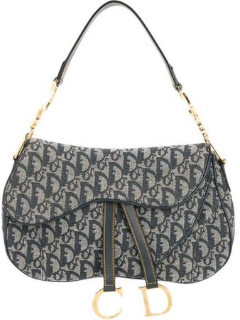 Dior trotter pattern saddle handbag