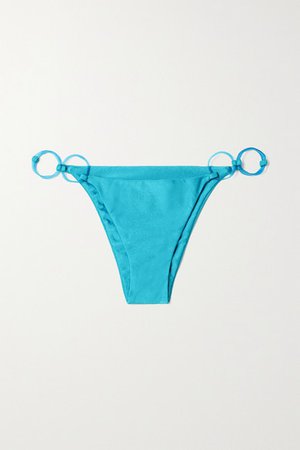 Zoey Embellished Bikini Briefs - Turquoise