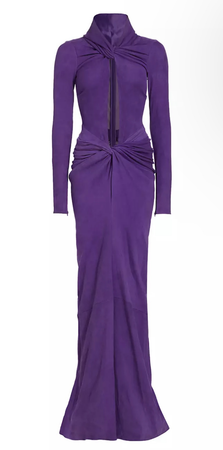 Suede Keyhole Twisted Gown $2,395 | LaQuan Smith
