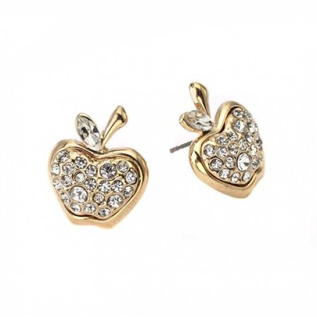 Golden apple earrings