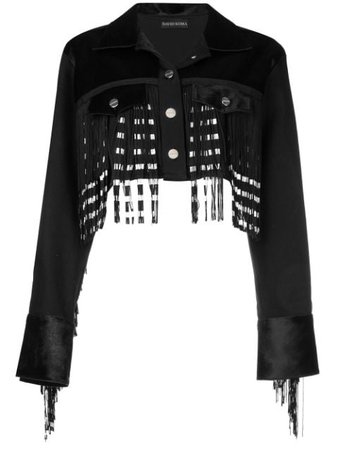 David Koma fringed cropped jacket $1,333 - Buy AW18 Online - Fast Global Delivery, Price