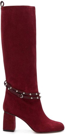 Flower Puzzle knee-length boots