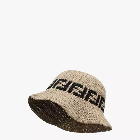 Hat - Beige cotton hat | Fendi
