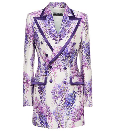 Dolce & Gabbana - Turlington floral silk-blend blazer | Mytheresa
