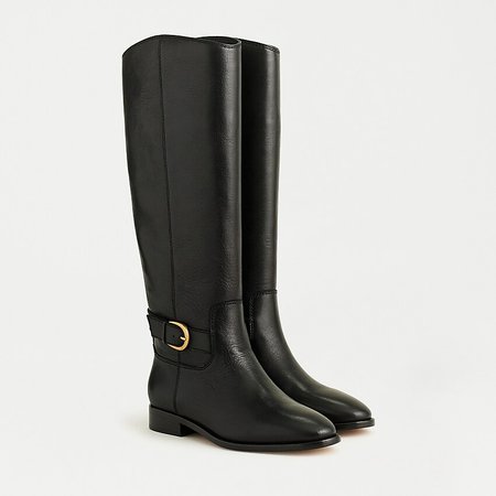 J.Crew: Classic Leather Riding Boots With Buckle