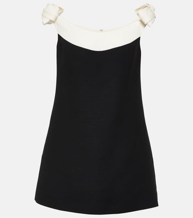 Crepe Couture Off Shoulder Minidress in Black - Valentino | Mytheresa