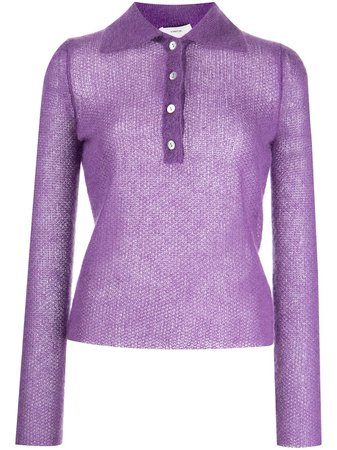 Vince Brushed Mohair Polo Jumper - Farfetch