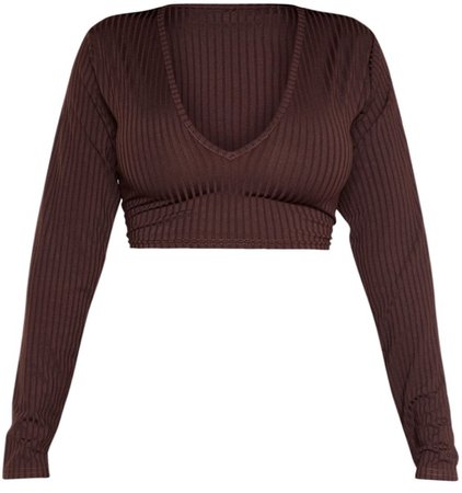 chocolate brown cropped sweater