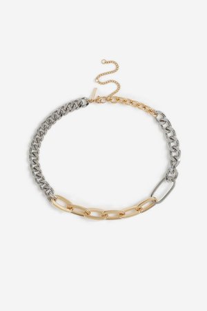**Mixed Metal Oval Link Chain Necklace | Topshop