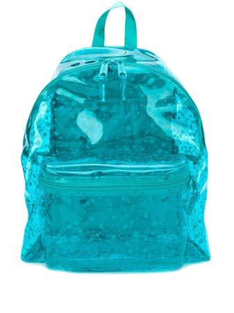 Blue Eastpak Transparent Paint Splatter Print Backpack | Farfetch.com