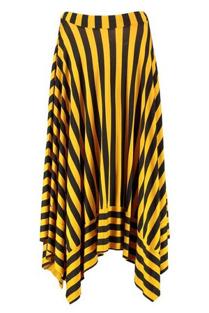 Contrast Stripe Full Midi Skirt | Boohoo