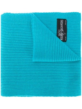 MSGM ribbed knit scarf blue 2941MDK02207770 - Farfetch