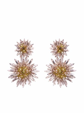Oscar de la Renta chamomile flower earrings - FARFETCH