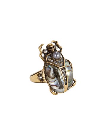 Alexander McQueen Embellished Beetle Ring | INTERMIX®