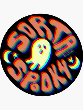 "Sorta Spooky 3D" Stickers by doodlebymeg | Redbubble