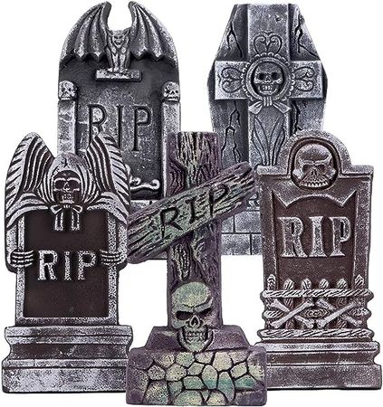Halloween Graveyard Tombstones