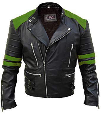 green and black leather jacket - Google Search