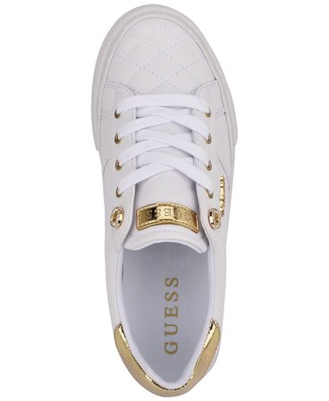 GUESS Women's Loven Casual Lace-Up Sneakers & Reviews - Athletic Shoes & Sneakers - Shoes - Macy's