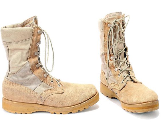 US 6.5 Army Boots Desert Storm Combat Military USA Beige Suede | Etsy