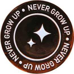 never grow up pin
