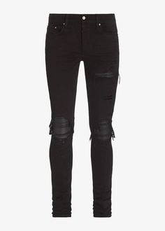 MX1 Leather Patch Black Jeans - AMIRI