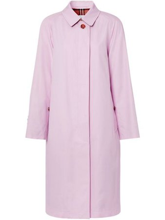 Shop pink Burberry single-breasted car coat with Express Delivery - Farfetch