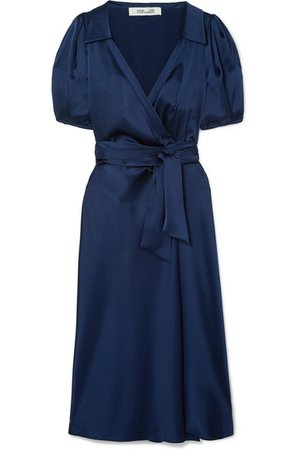 Diane von Furstenberg | Valentina satin wrap dress | NET-A-PORTER.COM