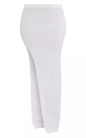 Cream Contour Jersey Thigh Split Midaxi Skirt | PrettyLittleThing USA