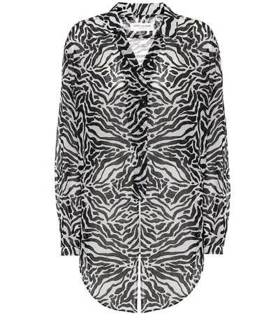 Zebra-Print Wool Shirt - Saint Laurent | Mytheresa