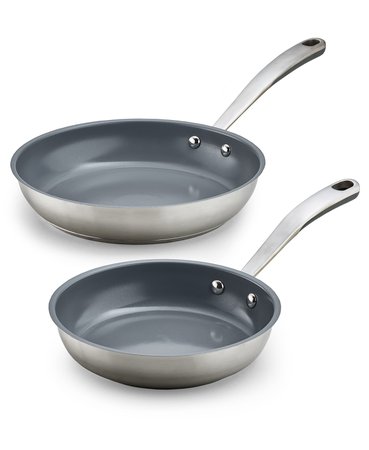 Martha Stewart Collection 2-Pc. Fry Pan Set, Created for Macy's & Reviews - Cookware - Kitchen - Macy's