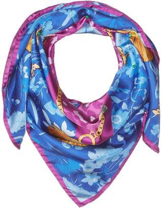 blue purple floral silk scarf - Google Search