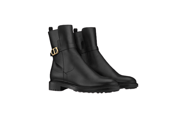 DIOR EMPREINTE ANKLE BOOTS Black cow leather