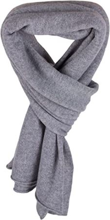 Love Cashmere Women's 100% Cashmere Wrap Scarf - Light Gray - hand made in Scotland RRP $350 at Amazon Women’s Clothing store