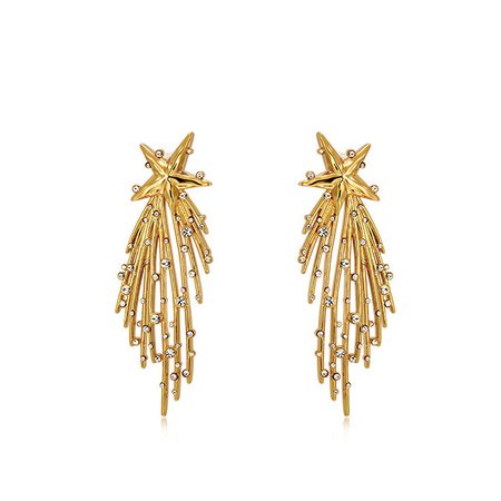 Gold TESUA Star Fringed Earrings - Pair | i The Label – ithelabel.com