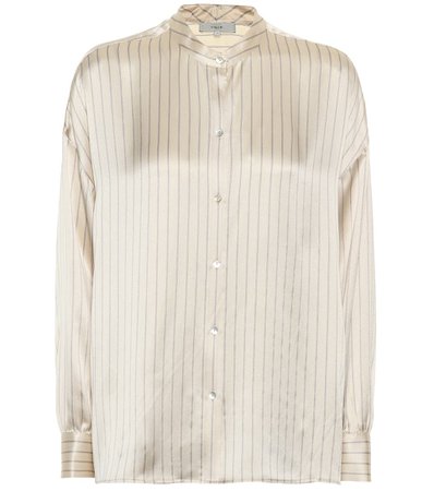 Vince - Striped silk-satin blouse | Mytheresa