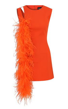 Doris Feather-Trimmed Cutout Mini Dress By Ila. | Moda Operandi