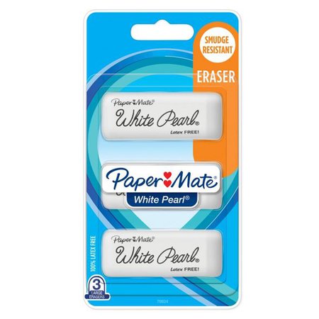 3pk Erasers White Pearl - PaperMate : Target