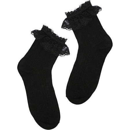 black frilly socks