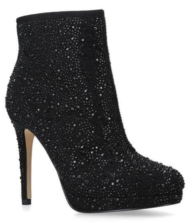 sparkle black ankle boot