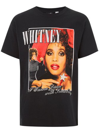 Black Whitney Houston T-Shirt - TOPMAN